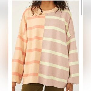 Free People Uptown Stripe Pullover Small